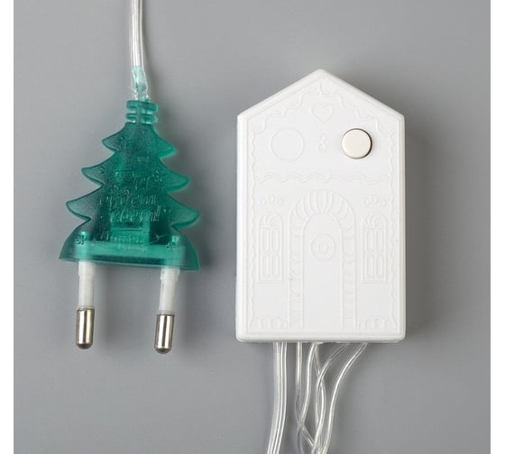 Нить Luazon ECO IP20, 20 м, Н.С. LED-200-220V, 8 режимов, зеленый 3556809
