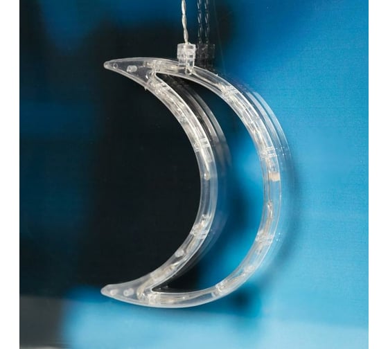 Бахрома Luazon DECOR Месяц, IP20, Ш2.7 м, В0.9 м, Н.С. LED-138-220V, 8 режимов, теплый белый 4356981