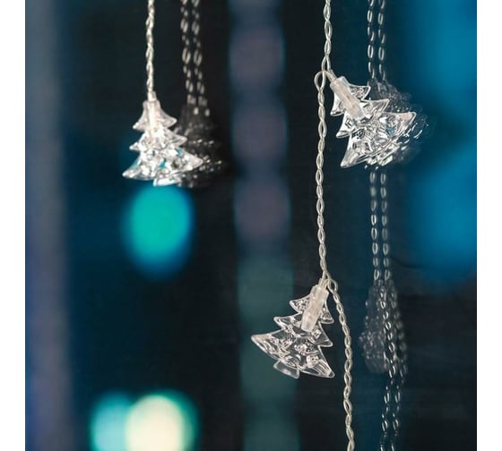 Бахрома Luazon DECOR Елки 4 см, IP20, Ш1.8 м, В0.5 м, Н.С. LED-48-220V, моргает, RGRB 3556864