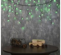 Бахрома Luazon ECO IP20, Ш3 м, В0.5 м, Н.Т. LED-80-220V, 8 режимов, зеленый 3556858