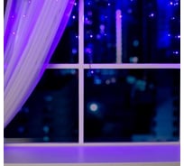 Бахрома Luazon ECO IP20, Ш3 м, В0.5 м, Н.Т. LED-80-220V, 8 режимов, фиолет 3556856
