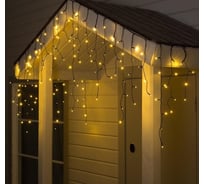 Бахрома Luazon SPEC IP44, Ш3м, В0.6м, Н.Т. УМС-2W LED5мм-М-160-24В, БЕЗ БП. фиксинг, теплый белый 5167255