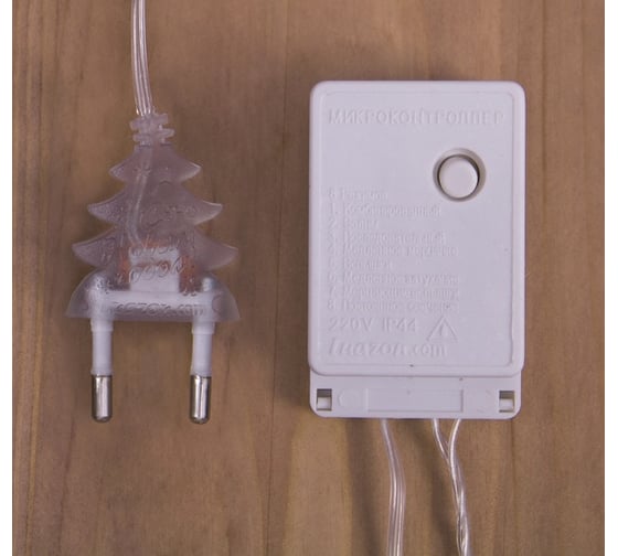 Нить Luazon DCR 5 м, с насадками Футбольный мяч, IP20, Н.С. LED-30-220V, 8 режимов, белый 2433913