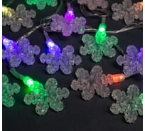 Нить Luazon DCR 5 м, с насадками Снежинка волшебство, IP20, Н.С. LED-20-220V, моргает, мульти 1080401