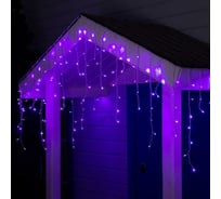 Бахрома Luazon ECO, IP44, Ш4м, В0.6м, Н.Б. LED-180-220V, 8 режимов, фиолет 3584214