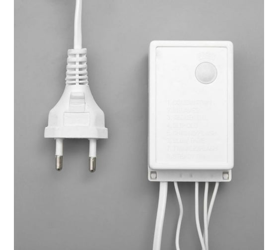 Бахрома Luazon ECO, IP44, Ш4м, В0.6м, Н.Б. LED-180-220V, 8 режимов, фиолет 3584214