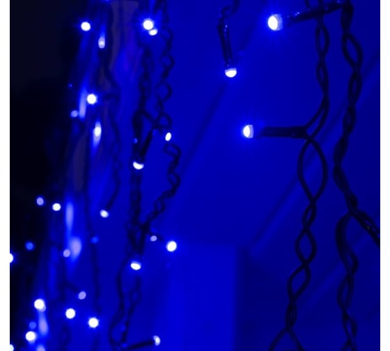 Бахрома Luazon SPEC IP44, УМС, Ш3м, В0.6м, Н.Т. 3W LEDSMD-SB-160-220V, синий 4356995