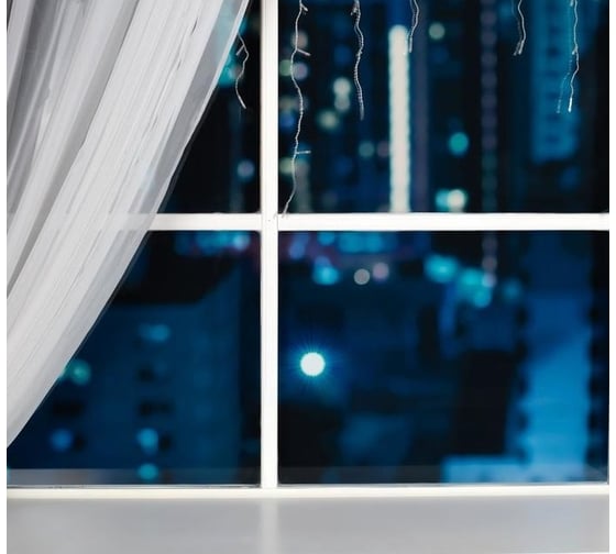 Бахрома Luazon ECO IP20, Ш3 м, В0.5 м, Н.С. LED-80-220V, 8 режимов, зеленый 3556850
