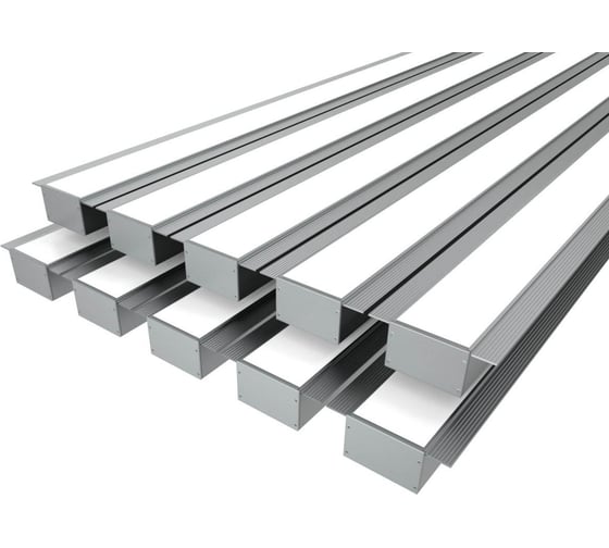 Комплект Ledcraft LC-LPSH3280M44-3x10Silver из 10 шт серебро (3м профиль+3м рассеиватель+2 заглушки+комплект шурупов) 1616340784 1