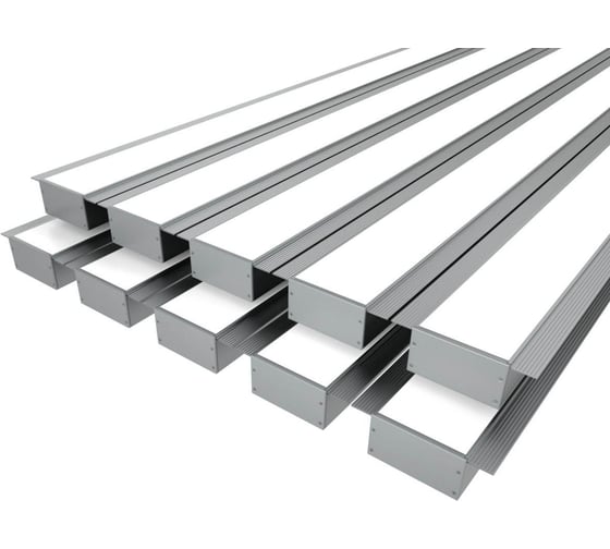 Комплект Ledcraft LC-LPSH3290M55-2x10Silver из 10 шт серебро (2м профиль+2м рассеиватель+2 заглушки+комплект шурупов) 1616240785 1