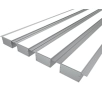 Комплект Ledcraft LC-LPSH3290M55-3x4Silver из 4 шт серебро (3м профиль+3м рассеиватель+2 заглушки+комплект шурупов) 1616340469