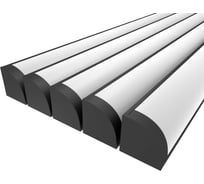 Комплект Ledcraft LC-LPU1616M20-1x5Black из 5 шт чёрный (1м профиль+1м рассеиватель+2 заглушки+2 крепежа) 1616150014