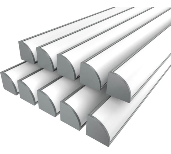 Комплект Ledcraft LC-LPU1616M20-3x10Silver из 10 шт серебро (3м профиль+3м рассеиватель+2 заглушки+4 крепежа) 1616340014 1