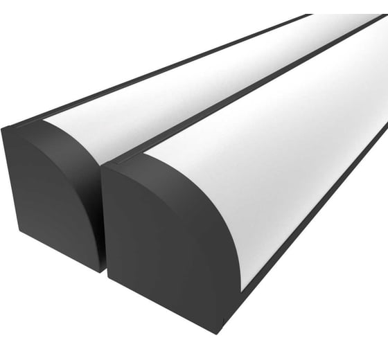 Комплект Ledcraft LC-LPU1616M20-2x2Black из 2 шт чёрный (2м профиль+2м рассеиватель+2 заглушки+2 крепежа) 1616250005 1