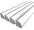 Комплект Ledcraft LC-LPU1616M20-2x4Silver из 4 шт серебро (2м профиль+2м рассеиватель+2 заглушки+2 крепежа) 1616240008 1