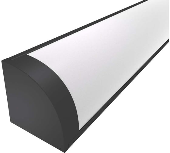 Комплект Ledcraft LC-LPU1616M20-3x1Black из 1 шт чёрный (3м профиль+3м рассеиватель+2 заглушки+4 крепежа) 1616350002 1