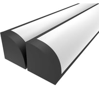 Комплект Ledcraft LC-LPU1616M20-3x2Black из 2 шт чёрный (3м профиль+3м рассеиватель+2 заглушки+4 крепежа) 1616350005