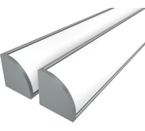 Комплект Ledcraft LC-LPU1616M20-3x2Silver из 2 шт серебро (3м профиль+3м рассеиватель+2 заглушки+4 крепежа) 1616340002
