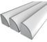 Комплект Ledcraft LC-LPU4747M14-3x3Silver из 3 шт серебро (3м профиль+3м рассеиватель+2 заглушки+комплект шурупов) 1616340272 1