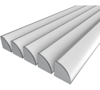 Комплект Ledcraft LC-LPU4747M14-2x5Silver из 5 шт серебро (2м профиль+2м рассеиватель+2 заглушки+комплект шурупов) 1616240588