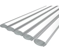 Комплект Ledcraft LC-LPV0722M16-2x5Silver из 5 шт серебро (2м профиль+2м рассеиватель+2 заглушки) 1616240012