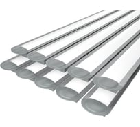 Комплект Ledcraft LC-LPV0722M16-3x10Silver из 10 шт серебро (3м профиль+3м рассеиватель+2 заглушки) 1616340015