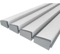 Комплект Ledcraft LC-LPV0740M36T-2x4Silver из 4 шт серебро (2м профиль+2м рассеиватель+2 заглушки) 1616240406