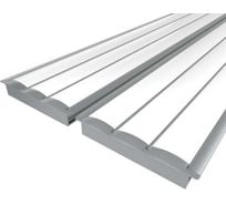 Комплект Ledcraft LC-LPV0956M16-2x2Silver из 2 шт серебро (2м профиль+2м рассеиватель 3шт+2 заглушки) 1616240106