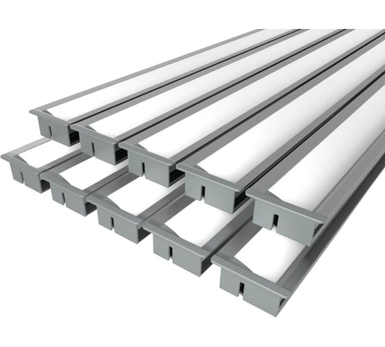 Комплект Ledcraft LC-LPV1226M16-3x10Silver из 10 шт серебро (3м профиль+3м рассеиватель+2 заглушки) 1616340750 1