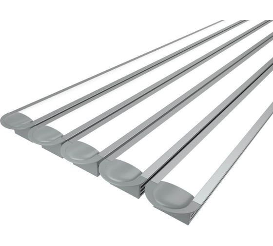 Комплект Ledcraft LC-LPV1222M16-3x5Silver из 5 шт серебро (3м профиль+3м рассеиватель+2 заглушки) 1616340500 1