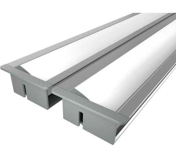 Комплект Ledcraft LC-LPV1226M16-2x2Silver из 2 шт серебро (2м профиль+2м рассеиватель+2 заглушки) 1616240118 1
