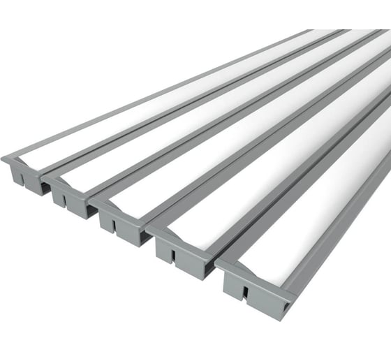 Комплект Ledcraft LC-LPV1226M16-2x5Silver из 5 шт серебро (2м профиль+2м рассеиватель+2 заглушки) 1616240592 1