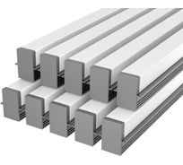 Комплект Ledcraft LC-LPV1222M1716-3x10Silver из 10 шт серебро (3м профиль+3м рассеиватель+2 заглушки) 1616340659