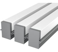 Комплект Ledcraft LC-LPV1222M1716-2x3Silver из 3 шт серебро (2м профиль+2м рассеиватель+2 заглушки) 1616240185