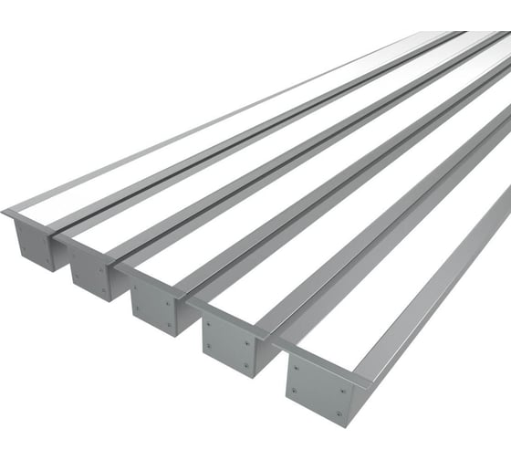 Комплект Ledcraft LC-LPV3244M30-2x5Silver из 5 шт серебро (2м профиль+2м рассеиватель+2 заглушки+комплект шурупов) 1616240635 1
