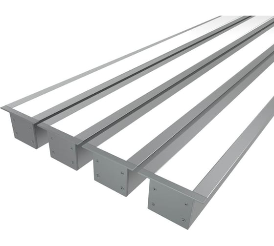 Комплект Ledcraft LC-LPV3244M30-3x4Silver из 4 шт серебро (3м профиль+3м рассеиватель+2 заглушки+комплект шурупов) 1616340477 1
