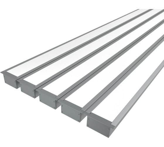 Комплект Ledcraft LC-LPV3263M44-2x5Silver из 5 шт серебро (2м профиль+2м рассеиватель+2 заглушки+комплект шурупов) 1616240527 1