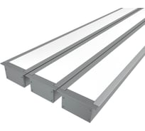 Комплект Ledcraft LC-LPV3263M44-2x3Silver из 3 шт серебро (2м профиль+2м рассеиватель+2 заглушки+комплект шурупов) 1616240211