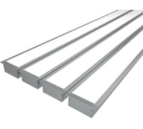 Комплект Ledcraft LC-LPV3273M55-2x4Silver из 4 шт серебро (2м профиль+2м рассеиватель+2 заглушки+комплект шурупов) 1616240457