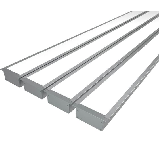 Комплект Ledcraft LC-LPV3273M55-2x4Silver из 4 шт серебро (2м профиль+2м рассеиватель+2 заглушки+комплект шурупов) 1616240457 1