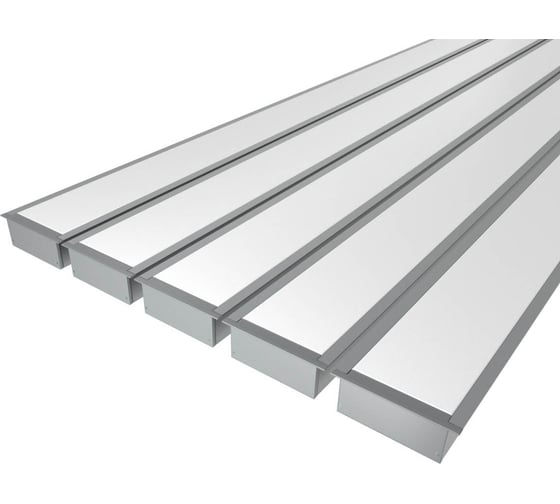 Комплект Ledcraft LC-LPV3288M69-3x5Silver из 5 шт серебро (3м профиль+3м рассеиватель+2 заглушки+комплект шурупов) 1616340529 1