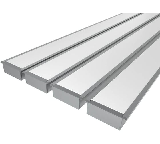 Комплект Ledcraft LC-LPV3288M68-3x4Silver из 4 шт серебро (3м профиль+3м рассеиватель+2 заглушки+комплект шурупов) 1616340370 1