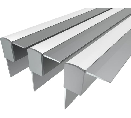 Комплект Ledcraft LC-NKU4532M16-2x3Silver из 3 шт серебро (2м профиль+2м рассеиватель+2 заглушки) 1616240220 1