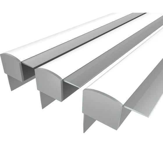 Комплект Ledcraft LC-NKU4543M28-3x3Silver из 3 шт серебро (3м профиль+3м рассеиватель+2 заглушки) 1616340230 1
