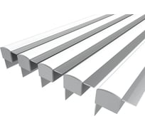 Комплект Ledcraft LC-NKU4543M28-3x5Silver из 5 шт серебро (3м профиль+3м рассеиватель+2 заглушки) 1616340546