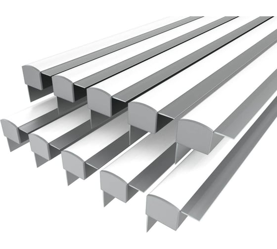 Комплект Ledcraft LC-NKU4543M28-2x10Silver из 10 шт серебро (2м профиль+2м рассеиватель+2 заглушки) 1616240704 1