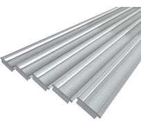 Комплект Ledcraft LC-PVD7016M16-3x5Silver из 5 шт серебро (3м профиль+3м рассеиватель+2 заглушки+4 крепежа) 1616340513
