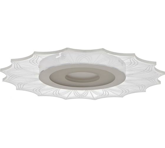 Люстра с ПДУ BayerLux 74657/1 LED 45Вт 3000-6000К диммер, бело-прозрачный 50х50х5 см 5073791