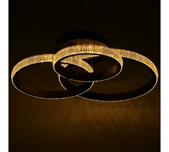 Люстра с ПДУ BayerLux 88005/3 LED 125Вт 3000-6000К диммер, кофе 83х64х19 см 4941100