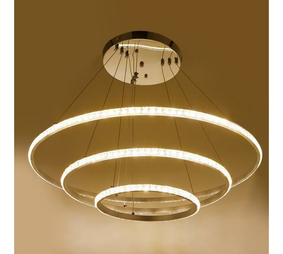 Люстра BayerLux 59914/3 LED 94Вт 4000К серебро 71х71х2-82 см 4908745